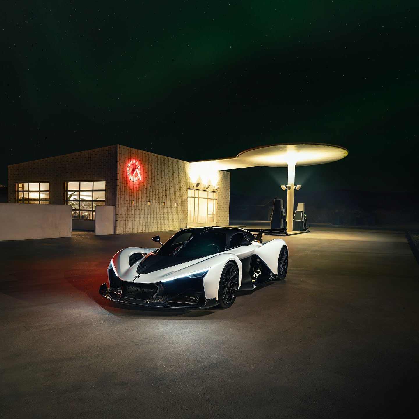 Gas Station Car Photography Idea