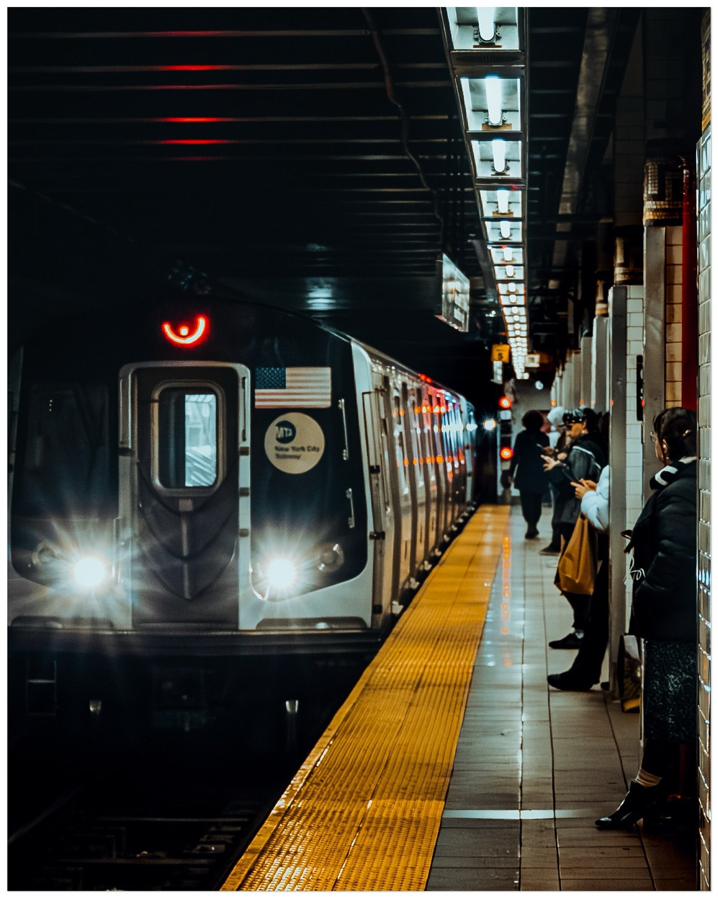 Midnight Subway Stop Night Photography Idea